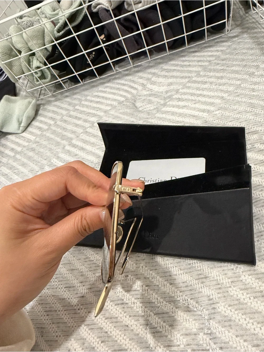 Dior Stellaire SU Square Aviator Gold Frame Sunglasses